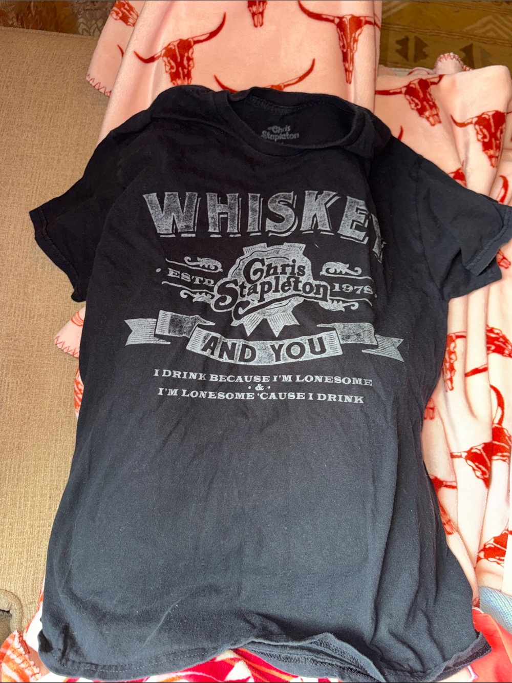 Chris Stapleton Black 'Whiskey and You' Short Sleeve Tee